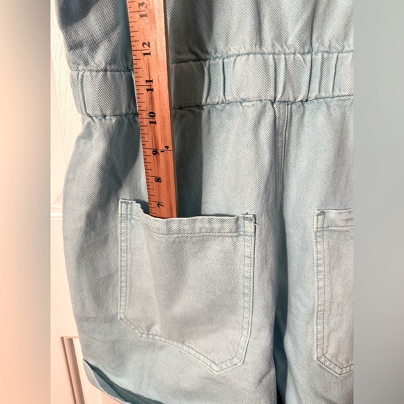 NWT SHOW ME YOUR MUMU | Revolve | XL Cannon Romper Spring Blue Denim Cotton NICE - Picture 16 of 16